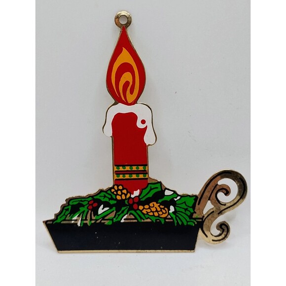 Lillian Vernon Lillikins Candle Brass Ornament Hand Painted Rare Vintage Find - Picture 1 of 8